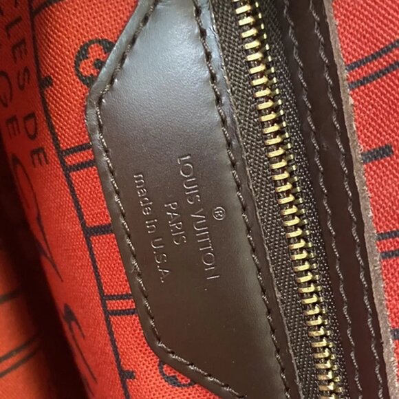 LOUIS VUITTON Neverfull PM Shoulder Tote Bag Damier Leather BN N51109 18YE097 - Picture 10 of 15